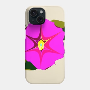 A Large Pink Morning Glory Phone Case