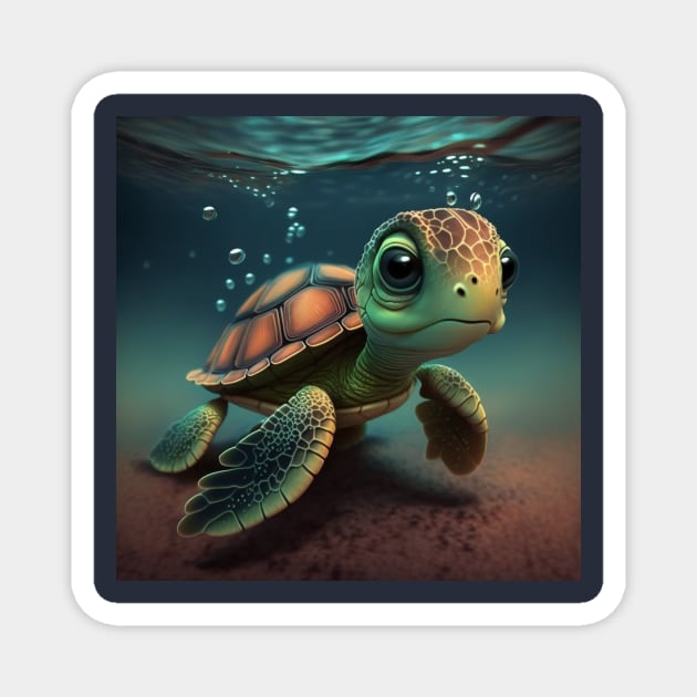 Sea Turtle - Under the Sea Magnet by BeachBumPics