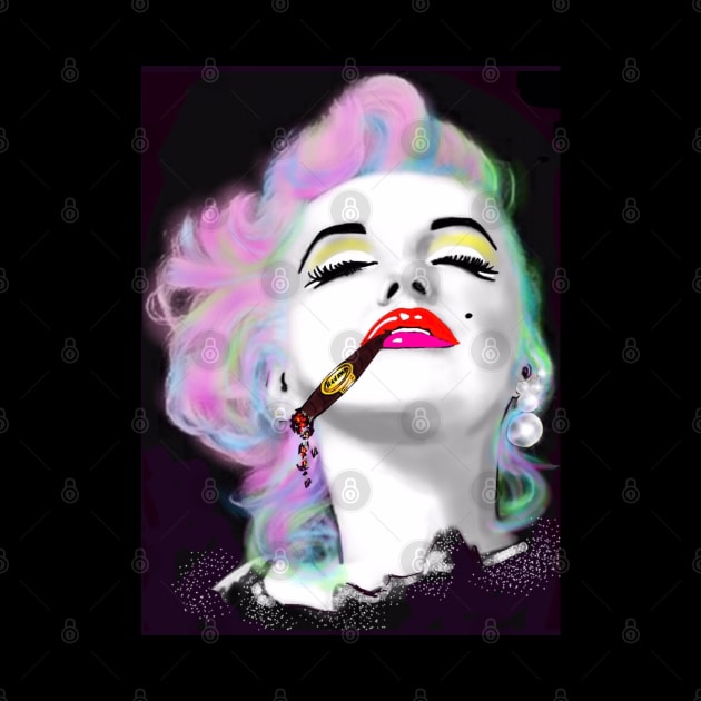 Marilyn Smoking by Mabbatt