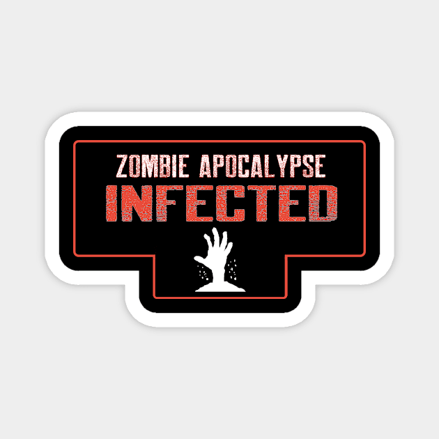 Zombie Apocalypse Infected Magnet by lazerwhirl