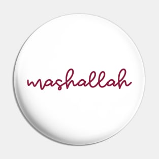 mashallah - maroon red Pin