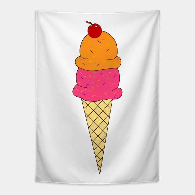 Frozen Treats Ice Cream Cone Tapestry by SartorisArt1