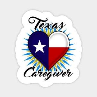 Texas Caregiver dark font Magnet