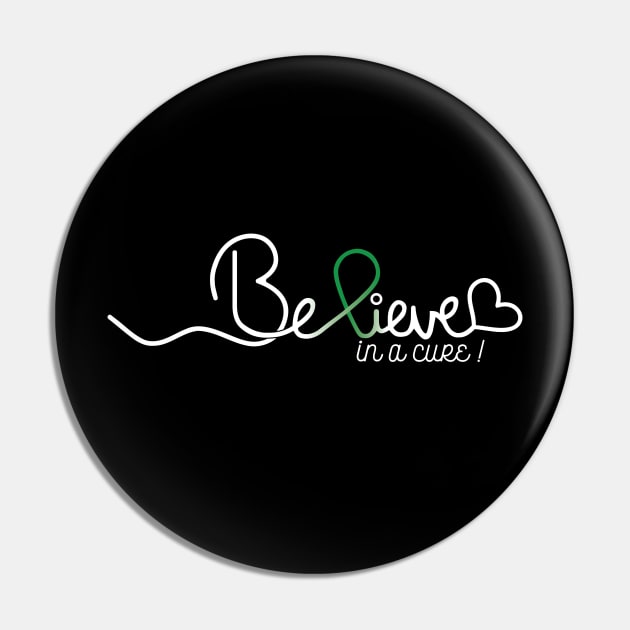 Believe- Adrenal Cancer Gifts Adrenal Cancer Awareness Pin by AwarenessClub