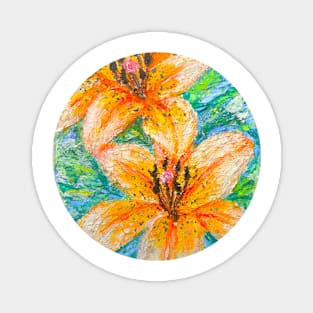 Lilies- Acrylic Painting Magnet