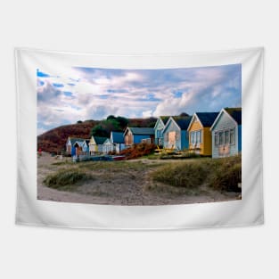 Beach Huts Hengistbury Head Dorset England Tapestry