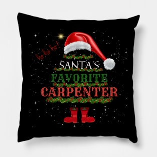 Santa's Favorite Carpenter Christmas Gift Pillow