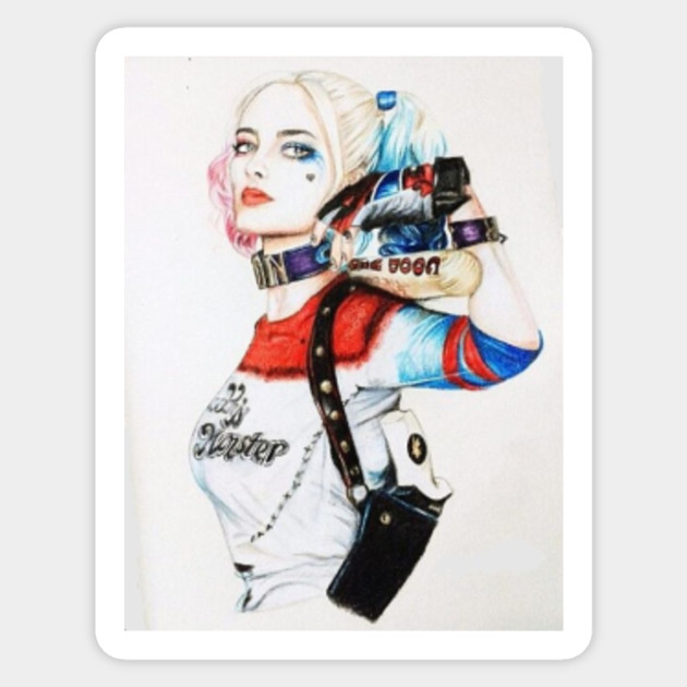 harley art harley quinn sticker teepublic