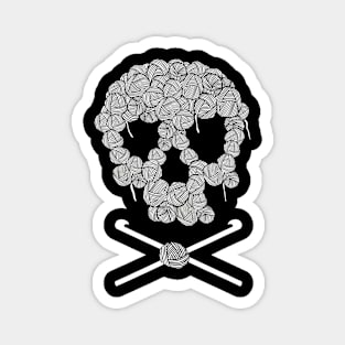 Halloweeen Skull Crochet Lovers Yarn Funny Skeleton Magnet