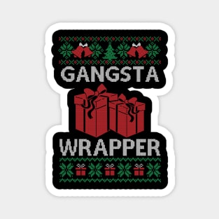 Gangsta Wrapper Ugly Christmas, Funny Christmas Gift Magnet