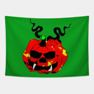 Ugly Halloween Pumpking Tapestry