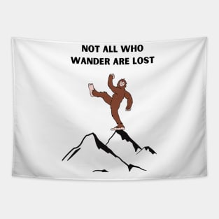 Bigfoot wander Tapestry