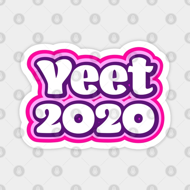 Yeet 2020 - Retro Pink Magnet by Jitterfly