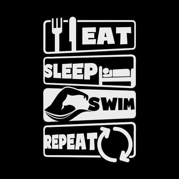 Swimming Athlete Shirt | Eat Sleep Repeat by Gawkclothing