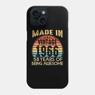 T4691966 Vintage 1966 58 Years Old Being Awesome Phone Case