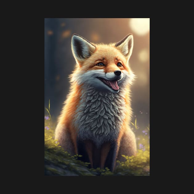 Cool portrait of a cute Fox by KoolArtDistrict