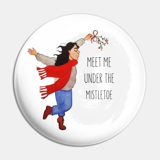 Meet me  under the mistletoe - Illustration Pin