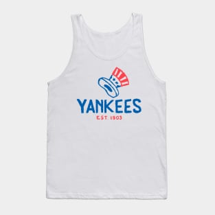 80s New York Yankees Tank Top Top Hat Logo t-shirt Medium - The