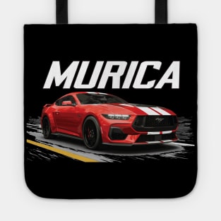 race red mustang gt 5.0 s650 usa murica Tote