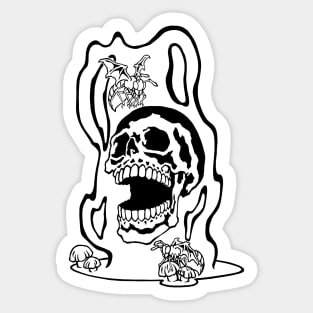 50 Cool Black and White Goth Laptop Stickers Dark Skull Tattoo Decals