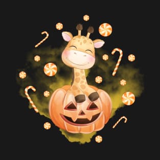 Halloween for Kids Candy Pumpkin Dinosaur Skull Spider Cute Cat Spooky Season Party Halloween For Babies T-Shirt