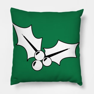 Christmas Mistletoe - Dark Green Pillow