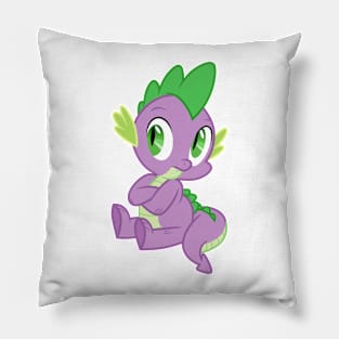 Spike sitting arms crossed Pillow