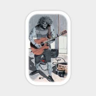 Wight Playing Guitar Fantasy Illustration Magnet