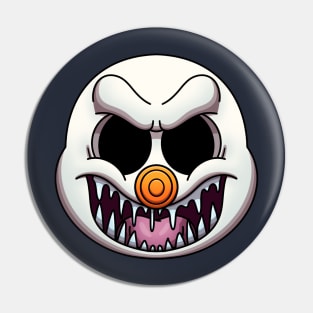 Evil Snowman Face Pin