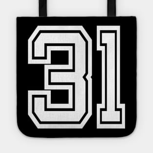 Number 31 for a sports team, group, or community Tote