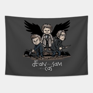 Dean and Sam... and Cas Tapestry