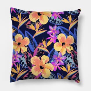 Aloha Blacklight Royal Yellow Pillow