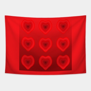 Red Hearts Tapestry