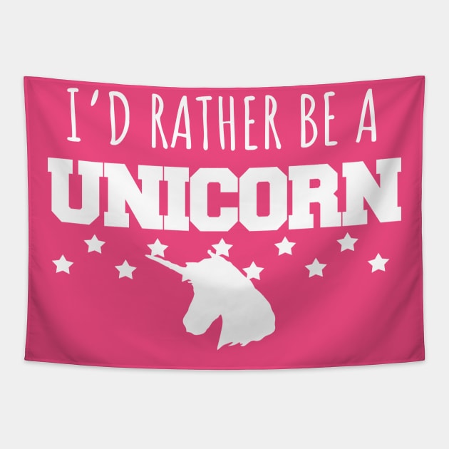 I'd rather be a unicorn Tapestry by LunaMay