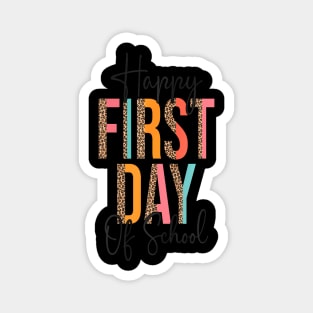 First Day Of School Leopard Back To School Teacher Magnet