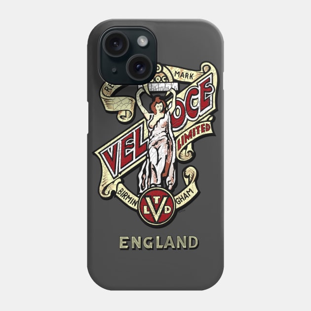 Vintage Veloce motorcycles Of Birmingham recreated by MotorManiac Phone Case by MotorManiac