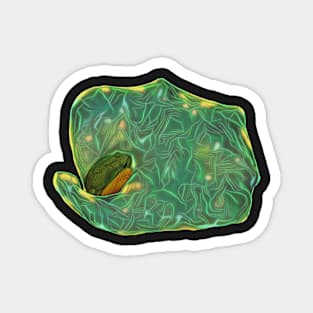 The Bioluminescent Green Tree Frog Magnet