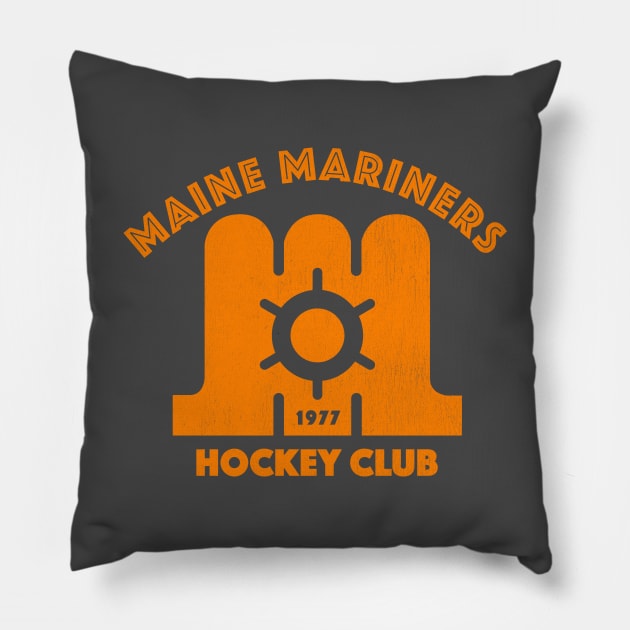 Defunct - Maine Mariners Hockey Pillow by LocalZonly