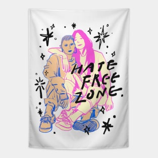 HATE FREE ZONE Tapestry