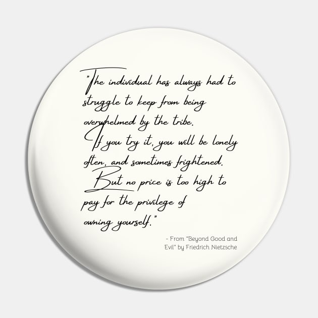 A Quote about Individuality from "Beyond Good and Evil" by Friedrich Nietzsche Pin by Poemit