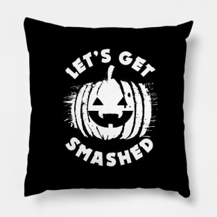 Let's get Smashed | Halloween Drinking Party Pumpkin Head Pillow