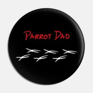 Parrot Dad with Footprints Pin