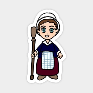 Chibi Molly Pitcher - Large Design Magnet