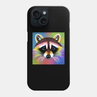 Raccoon Rainbow Painting Phone Case