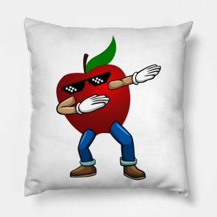 Dabbing Apple Pillow