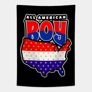 FOURTH Of July Holiday All American Boy Tapestry