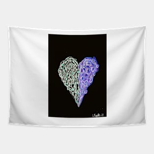 Coral Heart Tapestry