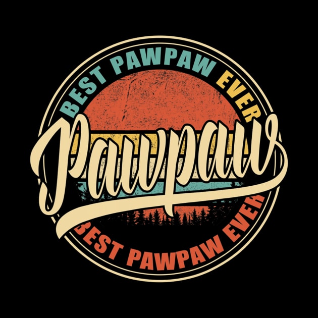 Best Pawpaw Ever Vintage Retro Funny Gifts Dad Papa Grandpa by Olegpavlovmmo