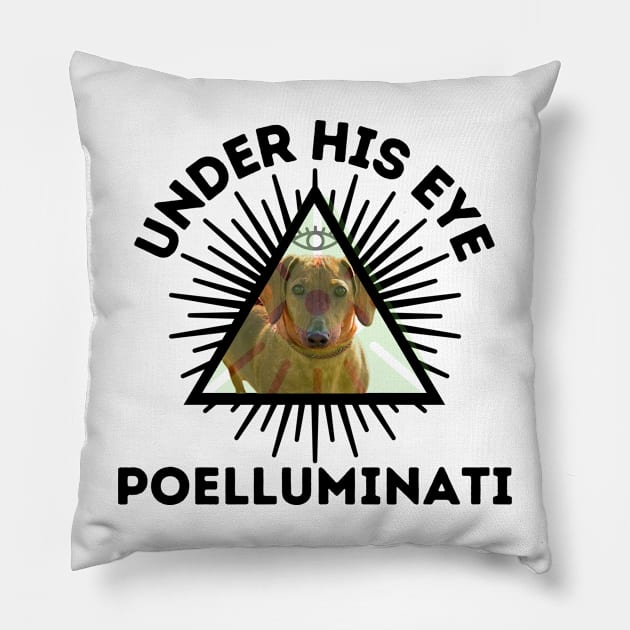 Poelluminati Pillow by Aint It Scary