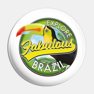 Explore Fabulous Brazil Logo Pin